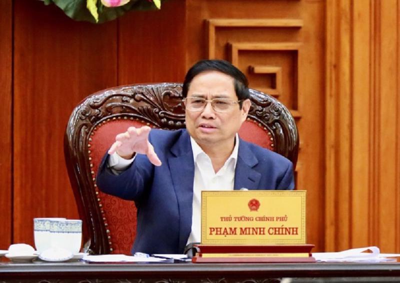 Thủ tướng Phạm Minh Chính: "Tổng công suất các nguồn điện của hệ thống điện quốc gia hoàn toàn có thể đáp ứng tổng nhu cầu, không thiếu hụt trong dài hạn'. Ảnh: VGP.