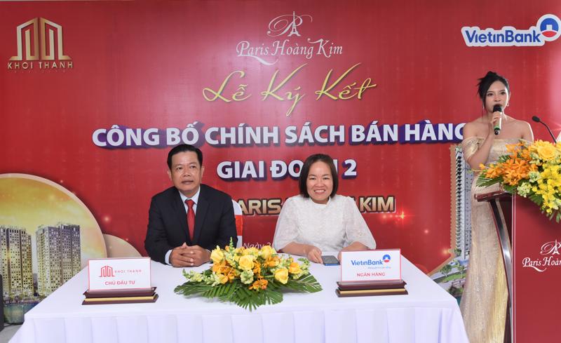 Chủ đầu tư và đại diện VietinBank công bố chính sách bán hàng giai đoạn 2 dự án Paris Hoàng Kim