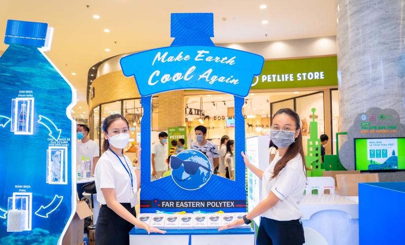 Far Eastern's recycling event to exchange PET bottles for gifts at AEON mall Tan Phu in 2022