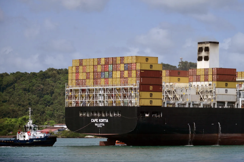 Tàu container Carpe Kortia treo cờ Malta tại kênh đào Panama - Ảnh: Getty Images.