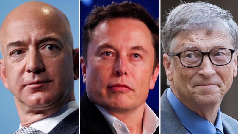 Từ trái sang phải: Jeff Bezos, Elon Musk và Bill Gates - Ảnh: Getty Images