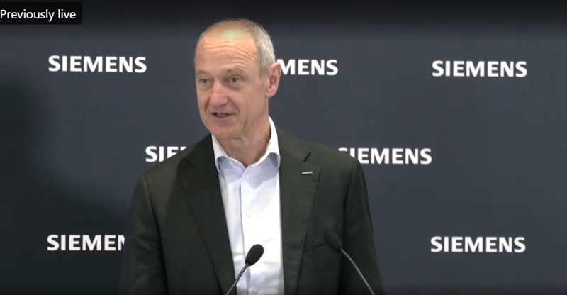 Mr. Roland Busch, President and CEO of Siemens AG, presents the new strategy.
