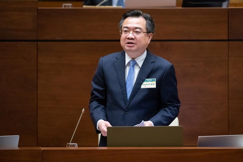 Bộ trưởng Bộ Xây dựng Nguyễn Thanh Nghị tại phiên thảo luận - Ảnh: Quochoi.vn
