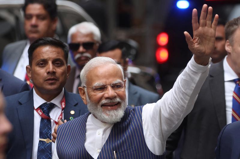 Thủ tướng Ấn Độ Narendra Modi tớiNew York ngày 20/6/2023 - Ảnh: Reuters