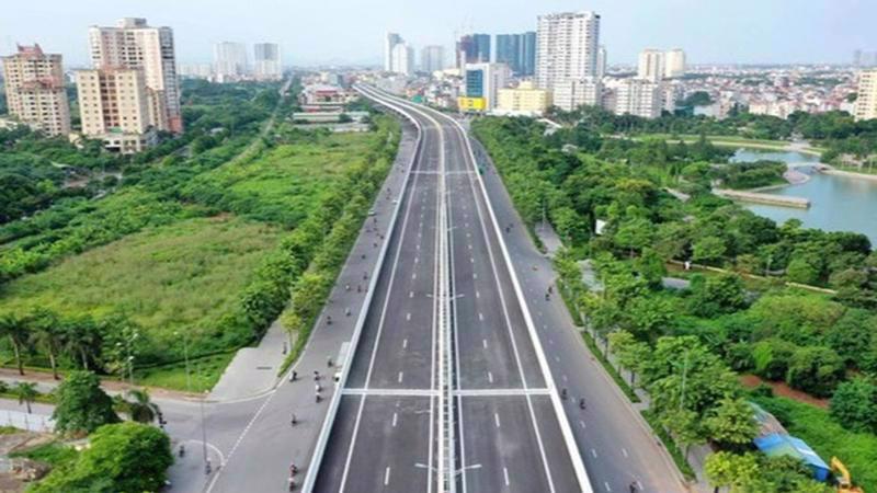 Dự án đầu tư xây dựng đường Vành đai 4 - Vùng Thủ đô Hà Nội đoạn trên địa bàn TP. Hà Nội dài 58,2km đi qua 7 quận, huyện.