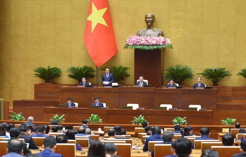 Phó Chủ tịch Thường trực Quốc hội Trần Thanh Mẫn điều hành nội dung phiên họp - Ảnh: Quochoi.vn