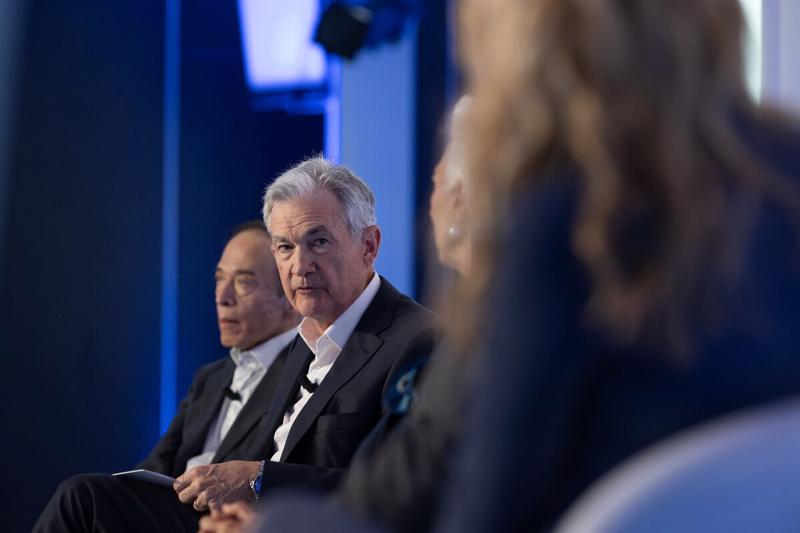 Chủ tịch Fed Jerome Powell trong sự kiện ở Sintra ngày 28/6 - Ảnh: Bloomberg.