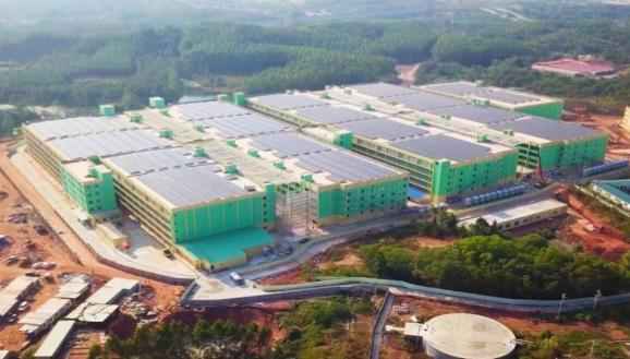 A multi-story pig farming complex in China. 