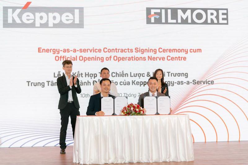 Keppel signs an MoU with Filmore Development to explore providing EaaS solutions in cooling, electric vehicle charging, and solar PV systems. Source: Keppel