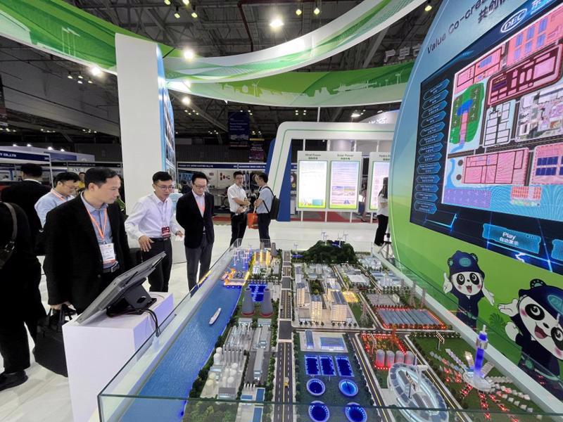 Chinese electrical products on display at one of the exhibitions. 