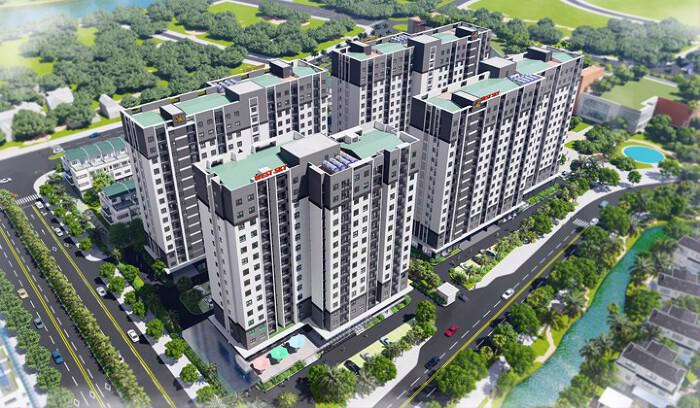 An artist’s impression of a social housing project in Thuy Van ward in Hue, Thua Thien-Hue province.