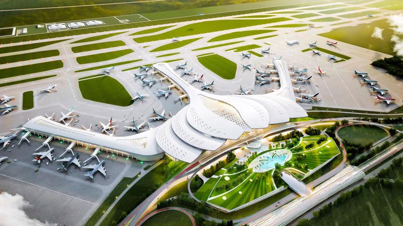Gói thầu 5.10 xây dựng và lắp đặt thiết bị công trình nhà ga hành khách có tổng giá trị hơn 35.000 tỷ đồng là hạng mục lớn nhất của dự án xây dựng sân bay Long Thành.