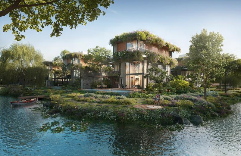 Những căn biệt thự Ecovillage Saigon River đắt giá nằm giữa thiên nhiên.