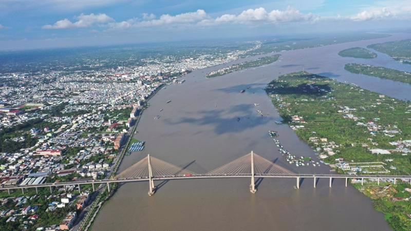 The Tien River in the Mekong Delta.