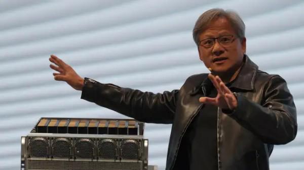 Giám đốc điều hành Nvidia, ông Jensen Huang, phát biểu trong Hội nghị Computex tổ chức tại Đài Bắc vào ngày 1/6/2023.