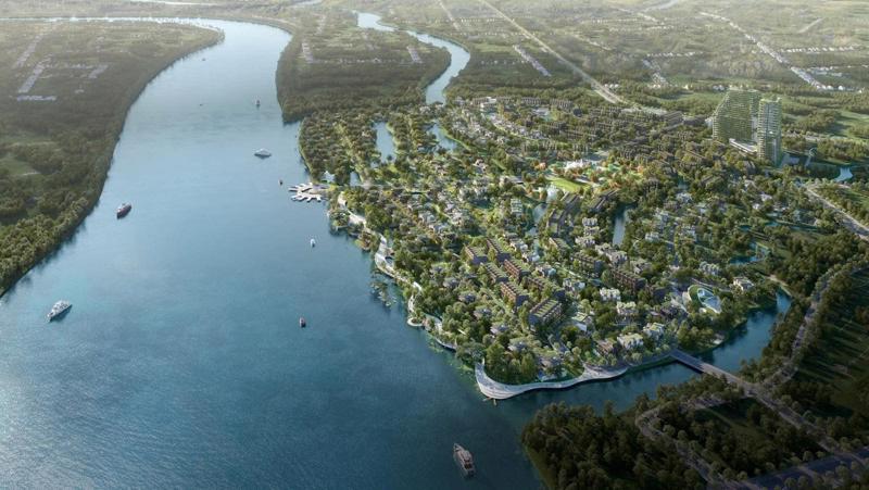 Dự án Ecovillage Saigon River nằm phía đông Sài Gòn, cách nhà thờ Đức Bà 18km.