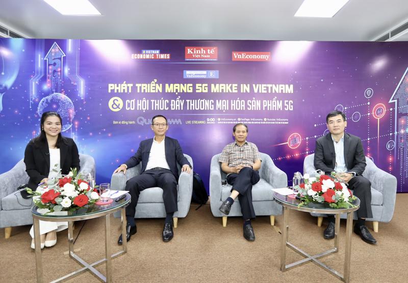 Đối thoại “Phát triển mạng 5G make in Việt Nam và cơ hội thúc đẩy thương mại hóa 5G”. ẢNh: Việt Dũng.