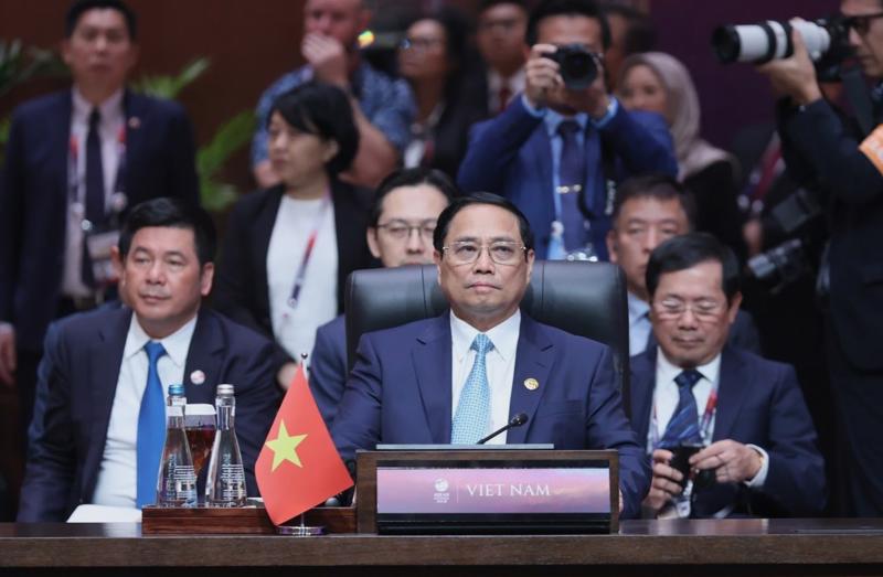Thủ tướng Phạm Minh Chính: " Đối thoại thẳng thắn, hợp tác chân thành là nền tảng, nguyên tắc quan trọng tạo nên thành công của ASEAN trong 6 thập kỷ qua". Ảnh VGP.