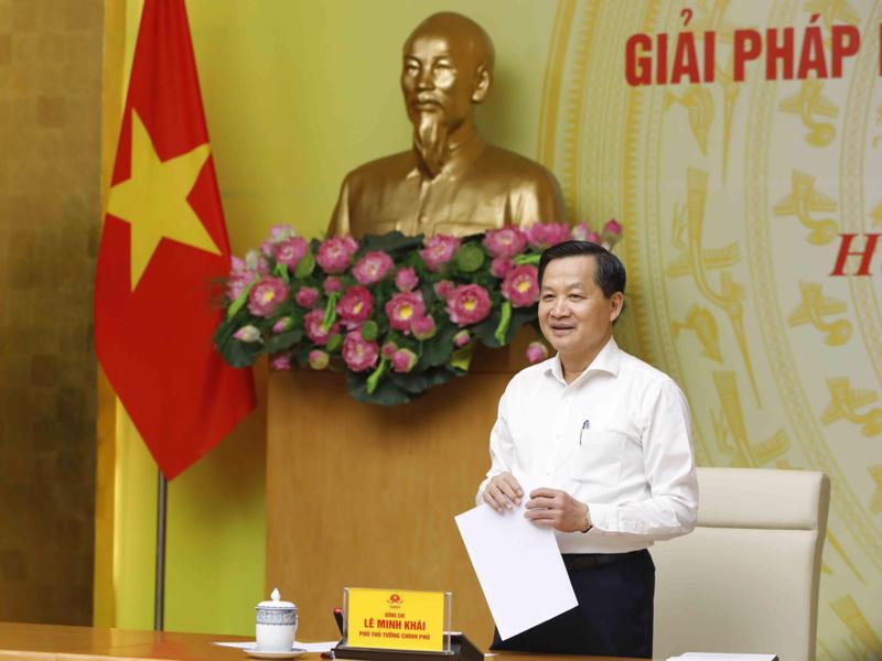 Phó Thủ tướng Lê Minh Khái chủ trì cuộc họp ngày 7/9/2023.