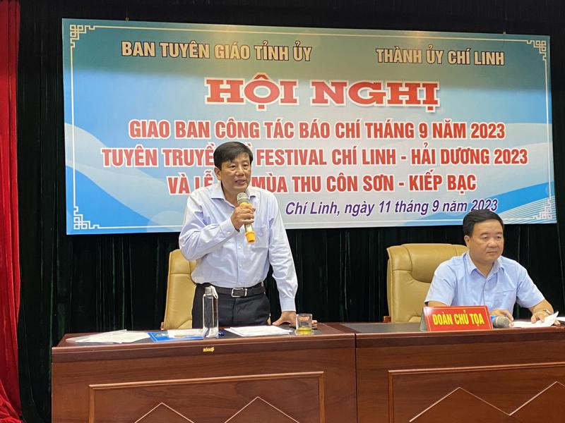 Ban tổ chức thông tin về các hoạt động tại Festival Chí Linh - Hải Dương 2023. 