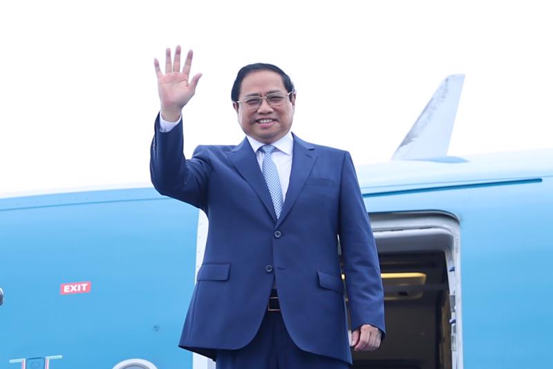 Thủ tướng Phạm Minh Chính lên đường dự Hội chợ Trung Quốc-ASEAN và Hội nghị Thượng đỉnh thương mại-đầu tư Trung Quốc-ASEAN. Ảnh: VGP.