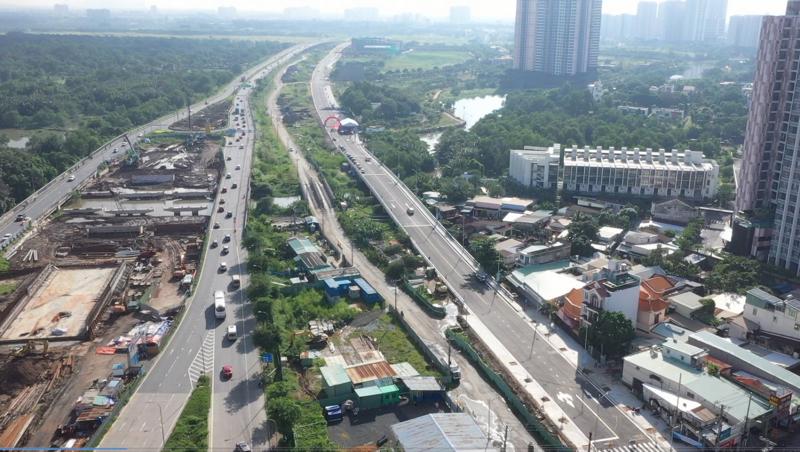Gần 3km đường song hành cao tốcTP.HCM - Long Thành - Dầu Giây đã được thông xe vào ngày 17/9