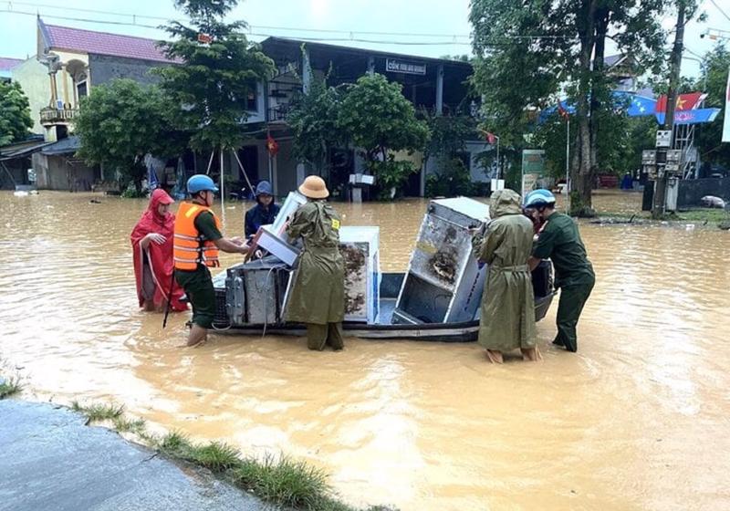 Ngập lụt tại Quỳ Châu, Nghệ An.