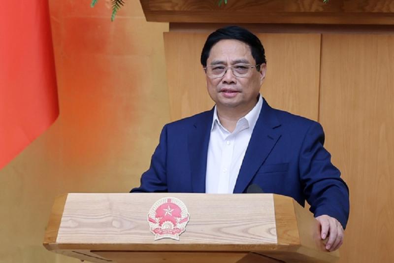 Thủ tướng Phạm Minh Chính chủ trì phiên họp Chính phủ chuyên đề về xây dựng pháp luật tháng 9/2023. Ảnh: VGP.