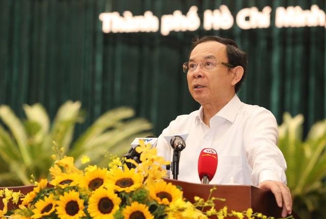 Bí thư Thành ủy TP.HCM Nguyễn Văn Nên phát biểu khai mạc Hội nghị - Ảnh: Vũ Phong
