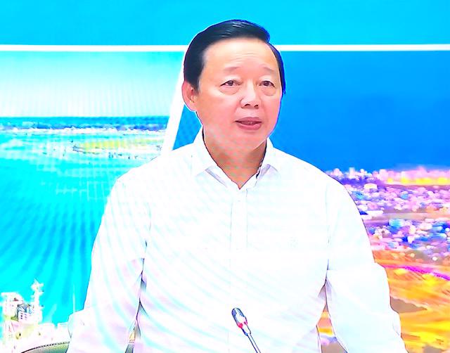 Phó Thủ tướng Trần Hồng Hà phát biểu tại Hội nghị Hội đồng điều phối vùng Bắc Trung Bộ và Duyên hải Trung Bộ lần thứ 2.  Ảnh Ngô Anh Văn.