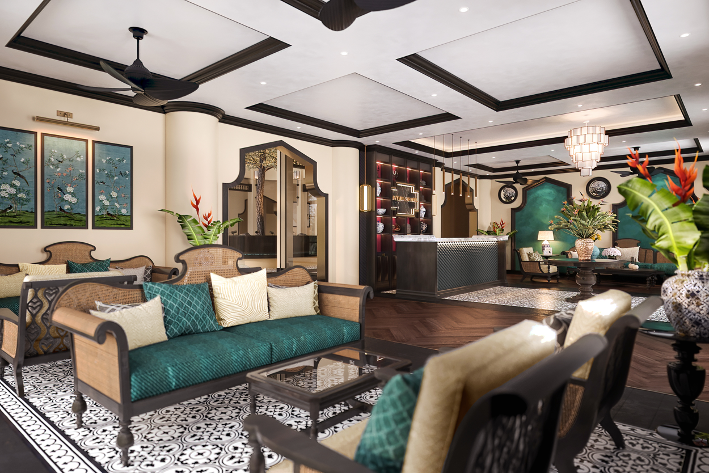 The lobby of Anmira Resort & Spa Hoi An by The Unlimited Collection.