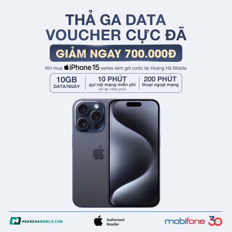 Chương trình ưu đãi giảm giá iPhone khi mua kèm gói cước độc quyền của MobiFone.