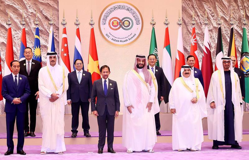 Prime Minister Pham Minh Chinh and leaders of ASEAN and GCC member countries. Photo: VGP