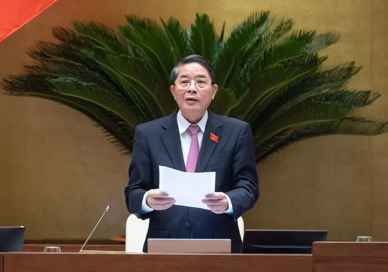 Phó Chủ tịch Quốc hội Nguyễn Đức Hải phát biểu kết luận phiên thảo luận về luật đất đai (sửa đổi) chiều ngày 3/12/2023. (Ảnh:quochoi.vn)