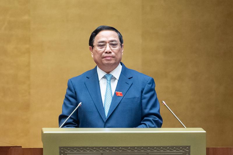 Thủ tướng Chính phủ Phạm Minh Chính báo cáo giải trình, làm rõ các vấn đề liên quan và trả lời chất vấn của đại biểu Quốc hội ngày 8/11/2023.