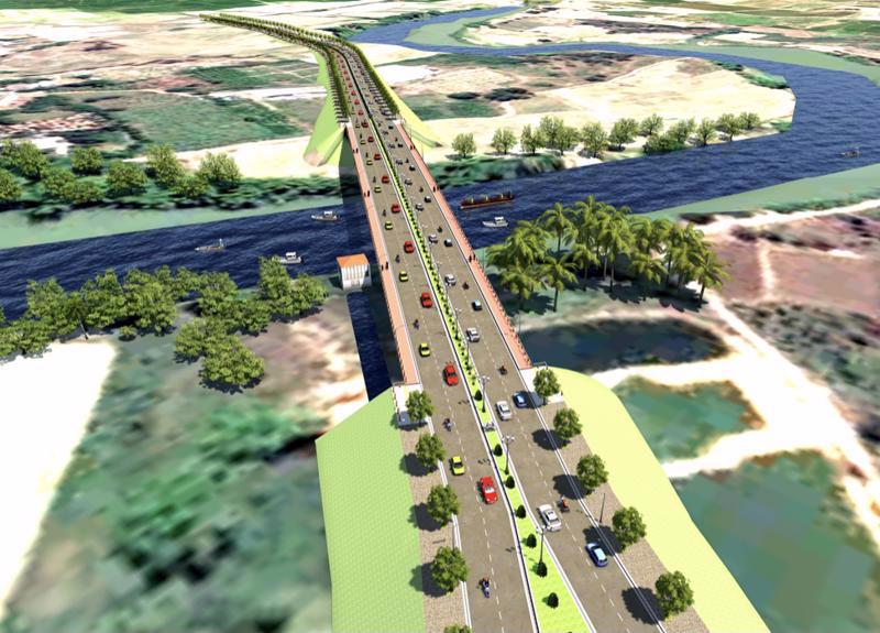 A rendering of the Quang Da Bridge. 