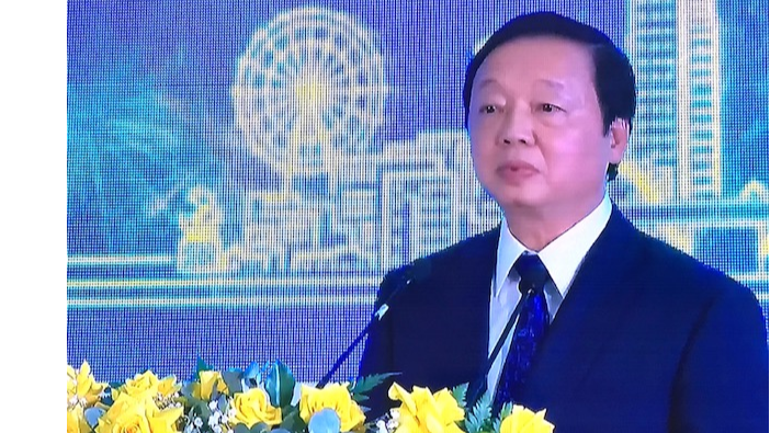 Phó Thủ tướng Chính phủ Trần Hồng Hà phát biểu tại Lễ Công bố Quy hoạch thành phố Đà Nẵng thời kỳ 2021 – 2030, tầm nhìn đến năm 2050. Ảnh Ngô Anh Văn