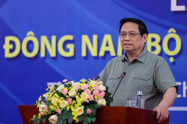 Prime Minister Pham Minh Chinh speaking at the conference. Photo: Nhat Bac