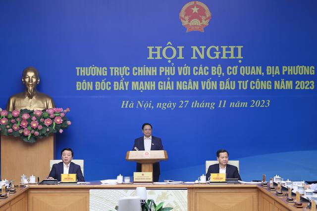 Prime Minister Pham Minh Chinh chairing the meeting. Photo: VGP