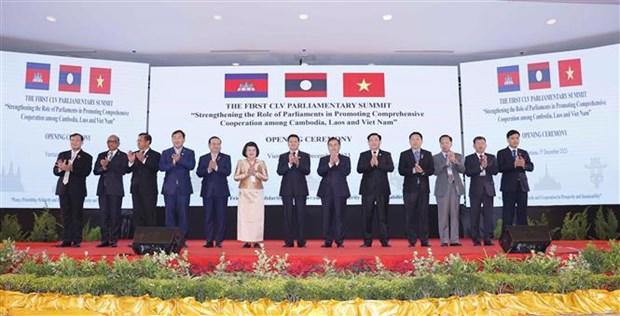The first CLV Parliamentary Summit opened in Vientiane on December 5. (Photo: VNA)