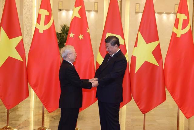 General Secretary Nguyen Phu Trong and China's President Xi Jinping during the former's offcial visit to China from October 30 - November 1, 2022. (Photo: VNA) 