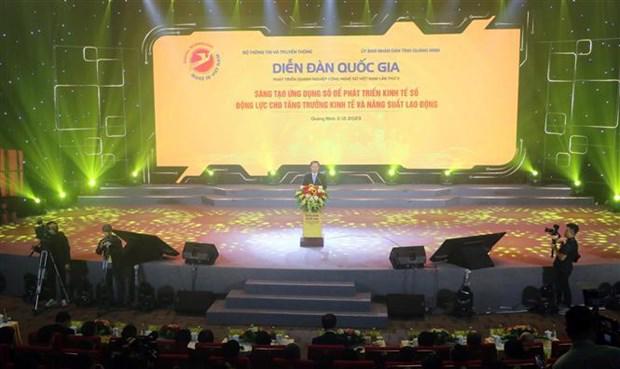 The fifth national forum on the development of digital technology businesses on December 11. (Photo: VNA)