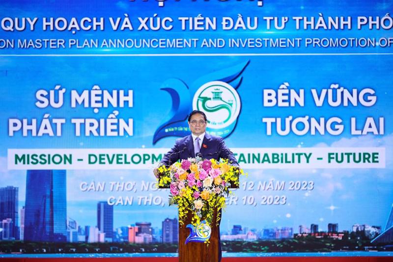 Prime Minister Pham Minh Chinh at the conference. Photo: VGP