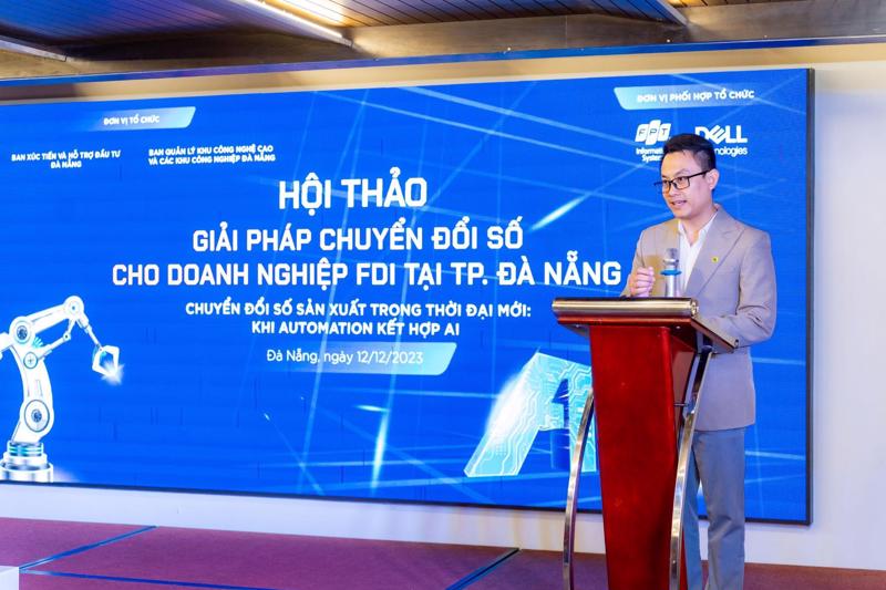 Ông Lê Hoàng Phúc - Phó Giám đốc Ban Xúc tiến và Hỗ trợ đầu tư Đà Nẵng kỳ vọng hội thảo sẽ là tiền đề quan trọng mở ra các cơ hội hợp tác sâu rộng về chuyển đổi số.