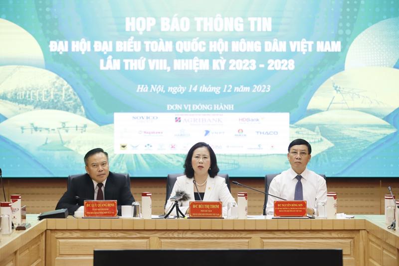 Họp báo thông tin Đại hội đại biểu toàn quốc Hội Nông dân Việt Nam lần thứ VIII.