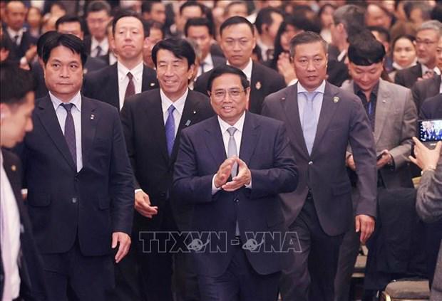 PM Pham Minh Chinh attends the Vietnam-Japan economic forum in Tokyo on December 16. (Photo: VNA)