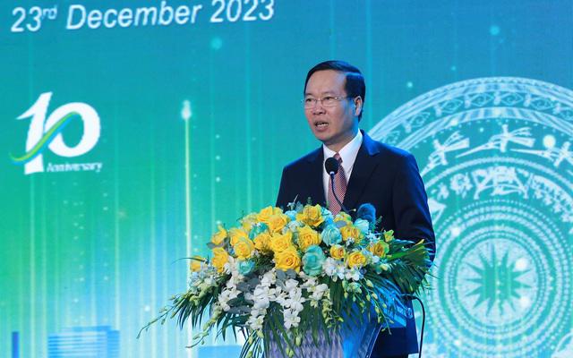 State President Vo Van Thuong addressing the ceremony. Photo: VGP