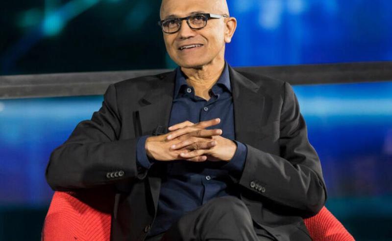 CEO Satya Nadella trong Lễ trao giải Axel Springer tổ chức vào ngày 17/10/2023 tại Berlin, Đức.