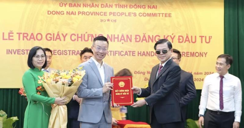 Dong Nai authorities grant an investment license to the SLP project. Source: Dong Nai province portal