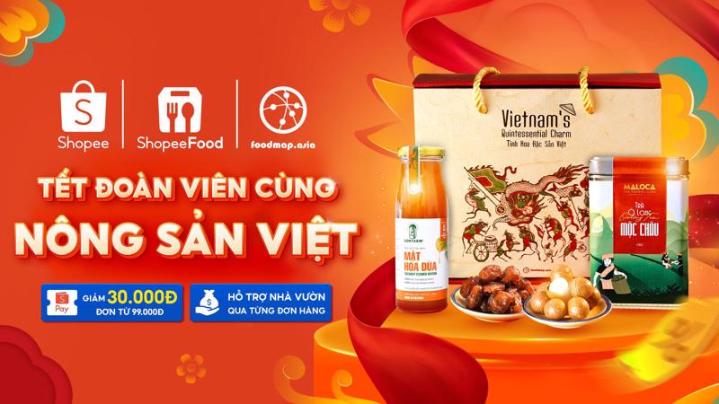 Chuỗi livestream “Cuộc đua bán nông sản Tết Việt” là một phần của dự án ý nghĩa mang tên “Tôn vinh nông sản Việt” được Shopee, ShopeeFood triển khai cùng FoodMap từ tháng 4/2023 đến nay.